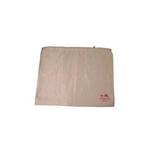 Coach Large Cream Sateen Dust Bag with Red Logo And Pull String
